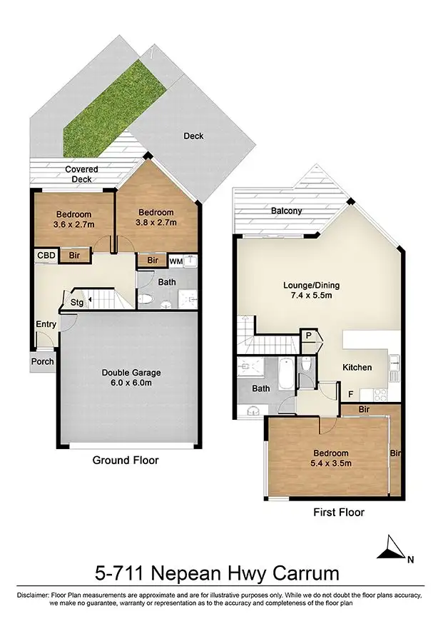 Floorplan of Homely townhouse listing, 5/711 Nepean Highway, Carrum VIC 3197