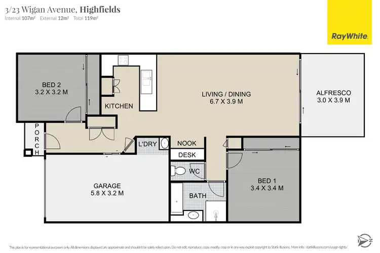 Floorplan of Homely unit listing, 3/23 Wigan Avenue, Highfields QLD 4352