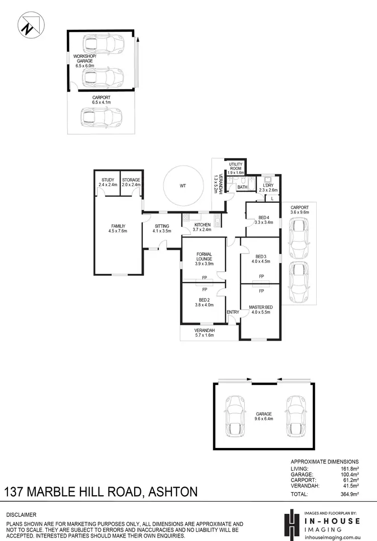 Floorplan of Homely house listing, 137 Marble Hill Road, Ashton SA 5137