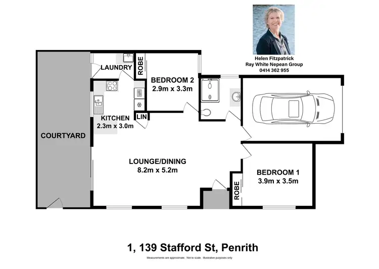 Floorplan of Homely villa listing, 1/139 Stafford Street, Penrith NSW 2750
