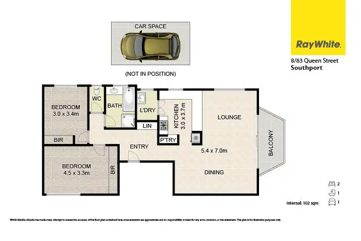Floorplan of Homely unit listing, 8/83 Queen Street, Southport QLD 4215