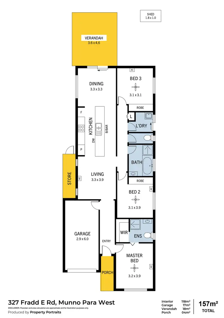 Floorplan of Homely house listing, 327 Fradd East Road, Munno Para West SA 5115