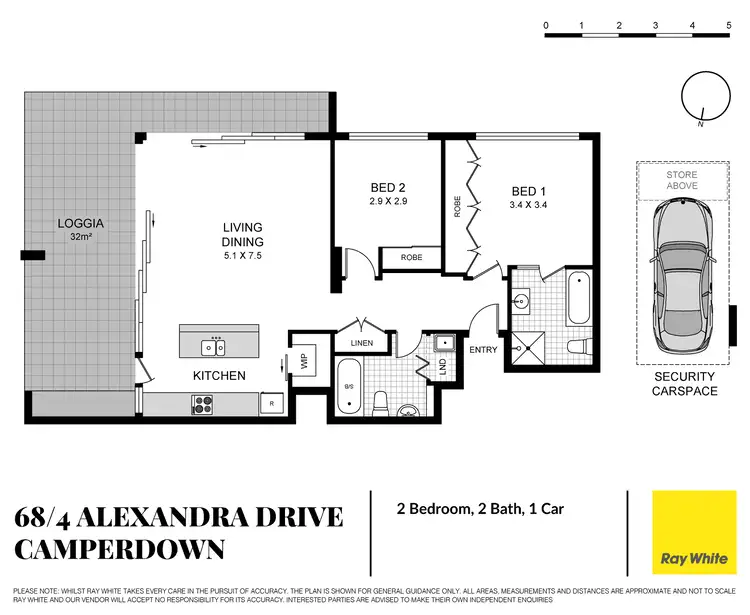 Floorplan of Homely apartment listing, 68/4 Alexandra Drive, Camperdown NSW 2050
