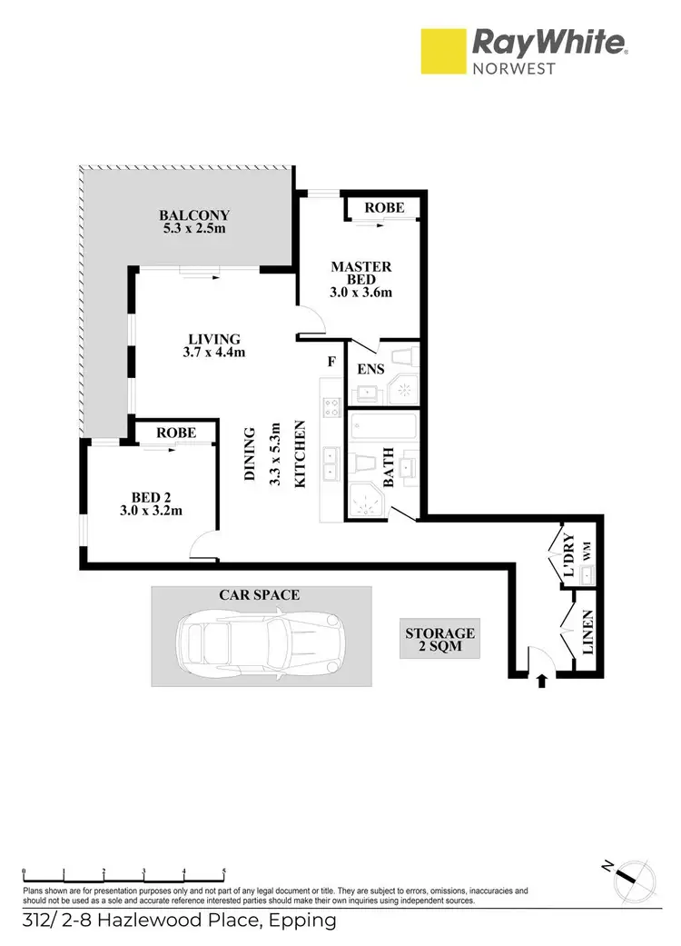 Floorplan of Homely apartment listing, 312/2-8 Hazlewood Place, Epping NSW 2121