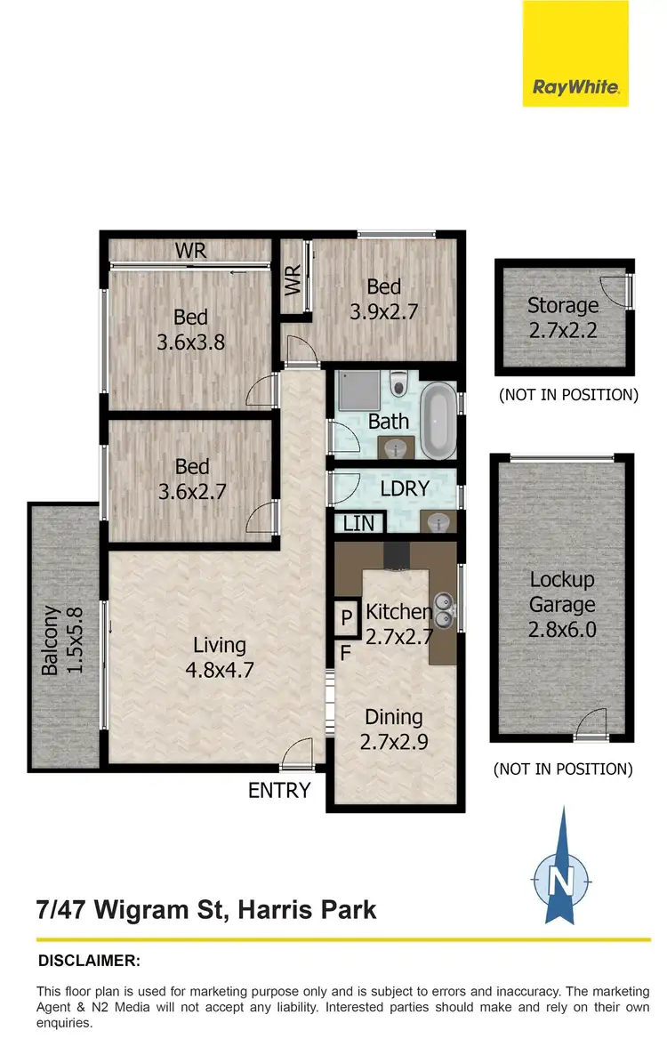 Floorplan of Homely unit listing, 7/47 Wigram Street, Harris Park NSW 2150