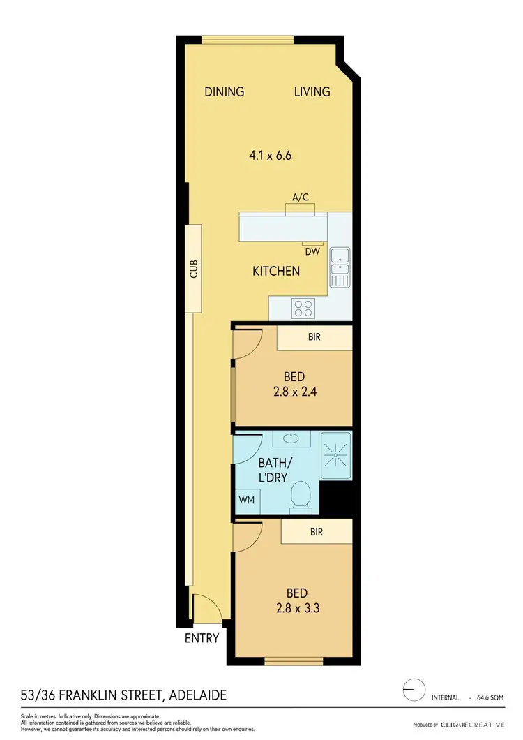Floorplan of Homely apartment listing, 53/36 Franklin Street, Adelaide SA 5000