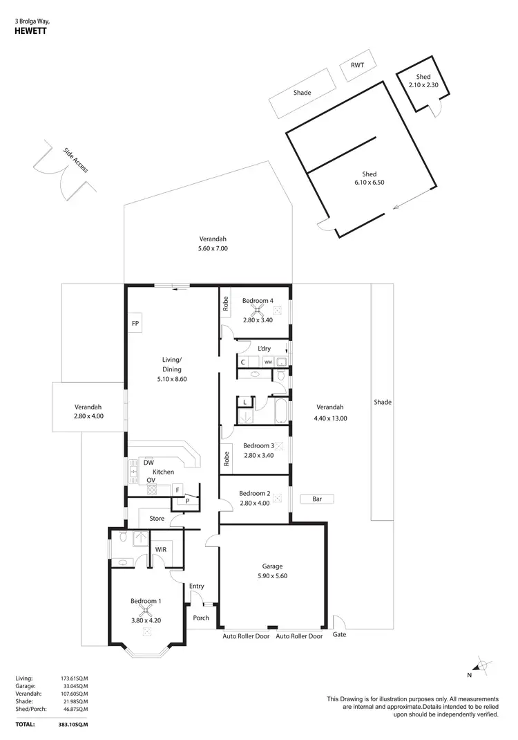 Floorplan of Homely house listing, 3 Brolga Way, Hewett SA 5118