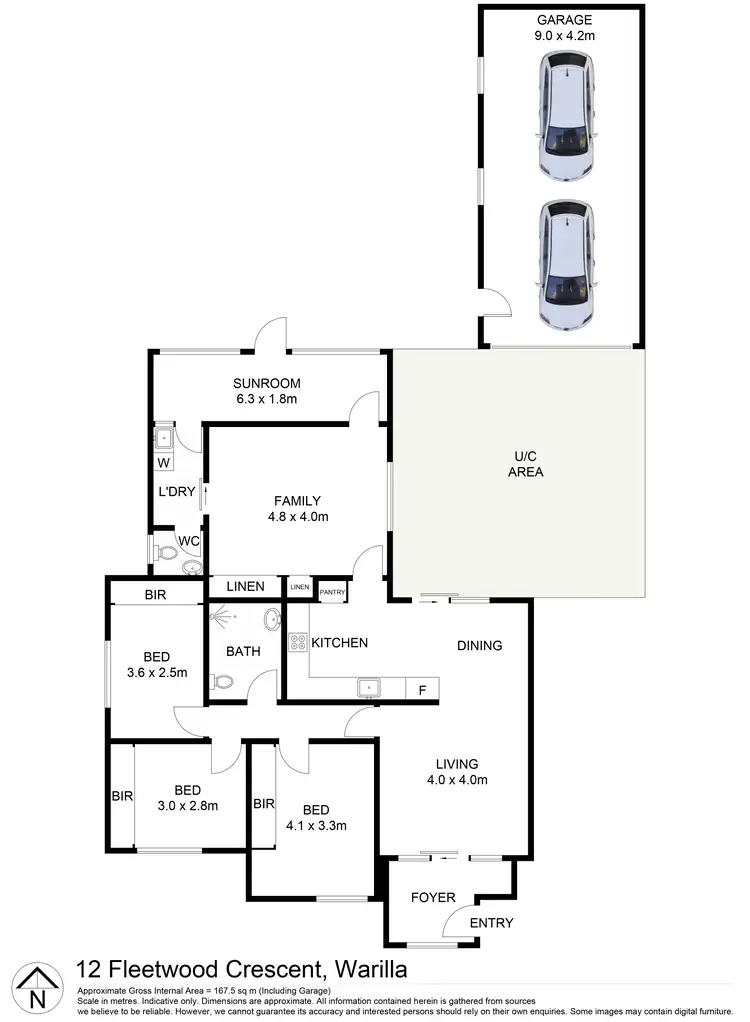 Floorplan of Homely house listing, 12 Fleetwood Crescent, Warilla NSW 2528