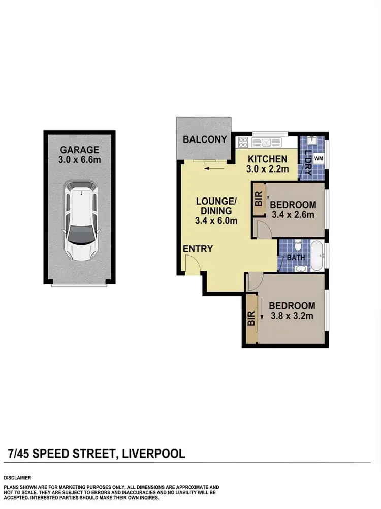 Floorplan of Homely apartment listing, 7/45 Speed Street, Liverpool NSW 2170