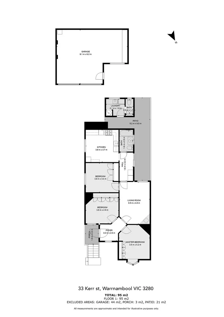 Floorplan of Homely house listing, 33 Kerr Street, Warrnambool VIC 3280