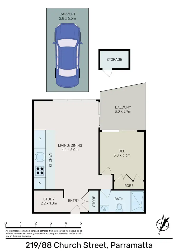 Floorplan of Homely apartment listing, 219/88 Church Street, Parramatta NSW 2150