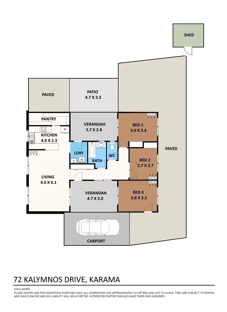 Floorplan of Homely house listing, 72 Kalymnos Drive, Karama NT 812