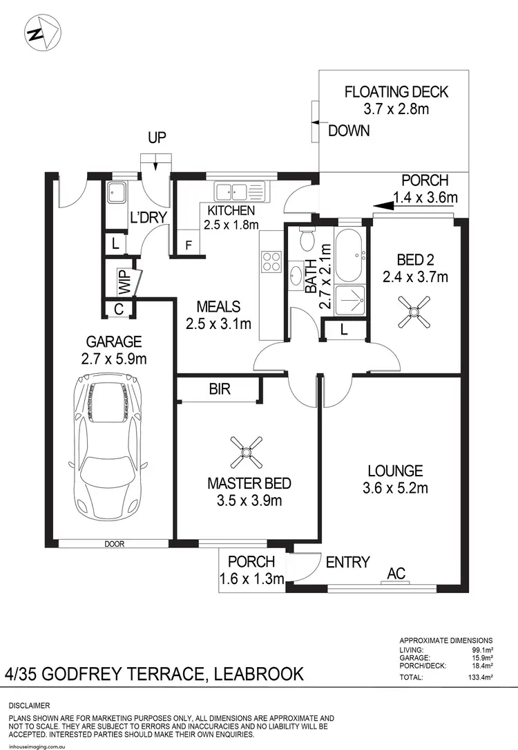 Floorplan of Homely unit listing, 4/35 Godfrey Terrace, Leabrook SA 5068