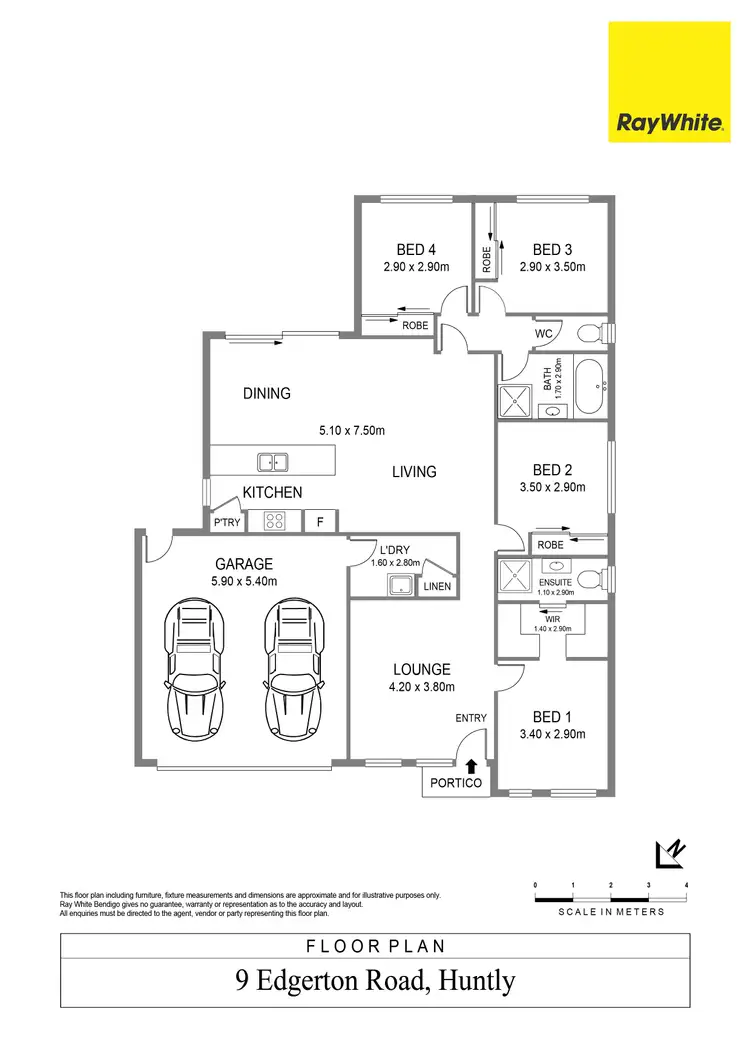 Floorplan of Homely house listing, 9 Edgerton Road, Huntly VIC 3551