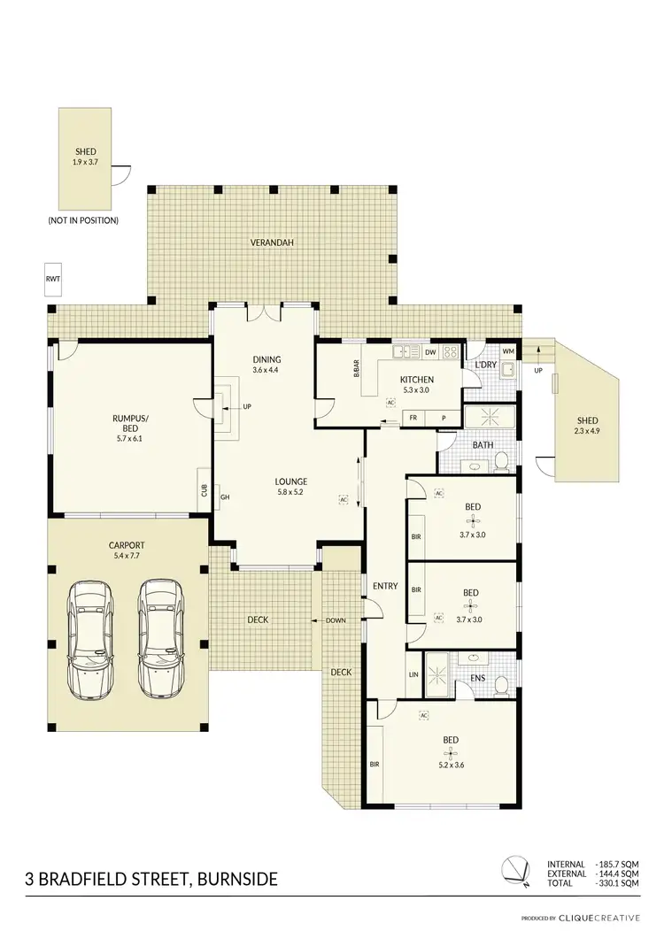 Floorplan of Homely house listing, 3 Bradfield Street, Burnside SA 5066