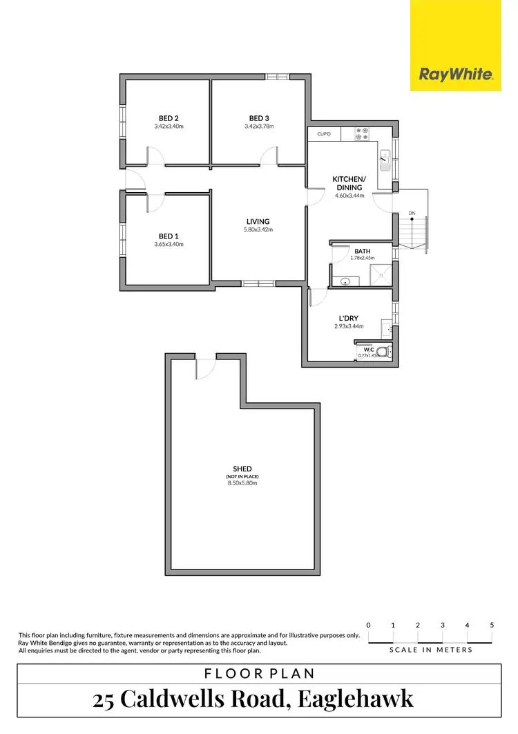 Floorplan of Homely house listing, 25 Caldwells Road, Eaglehawk VIC 3556