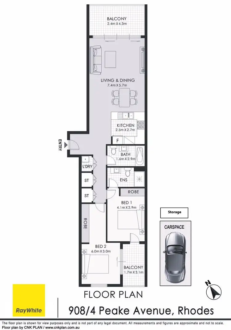 Floorplan of Homely apartment listing, 908/4 Peake Avenue, Rhodes NSW 2138