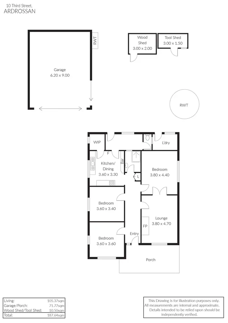 Floorplan of Homely house listing, 10 Third Street, Ardrossan SA 5571
