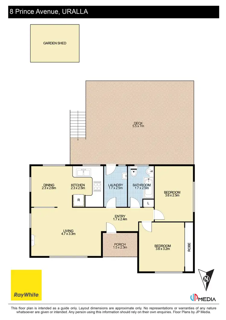 Floorplan of Homely house listing, 8 Prince Avenue, Uralla NSW 2358
