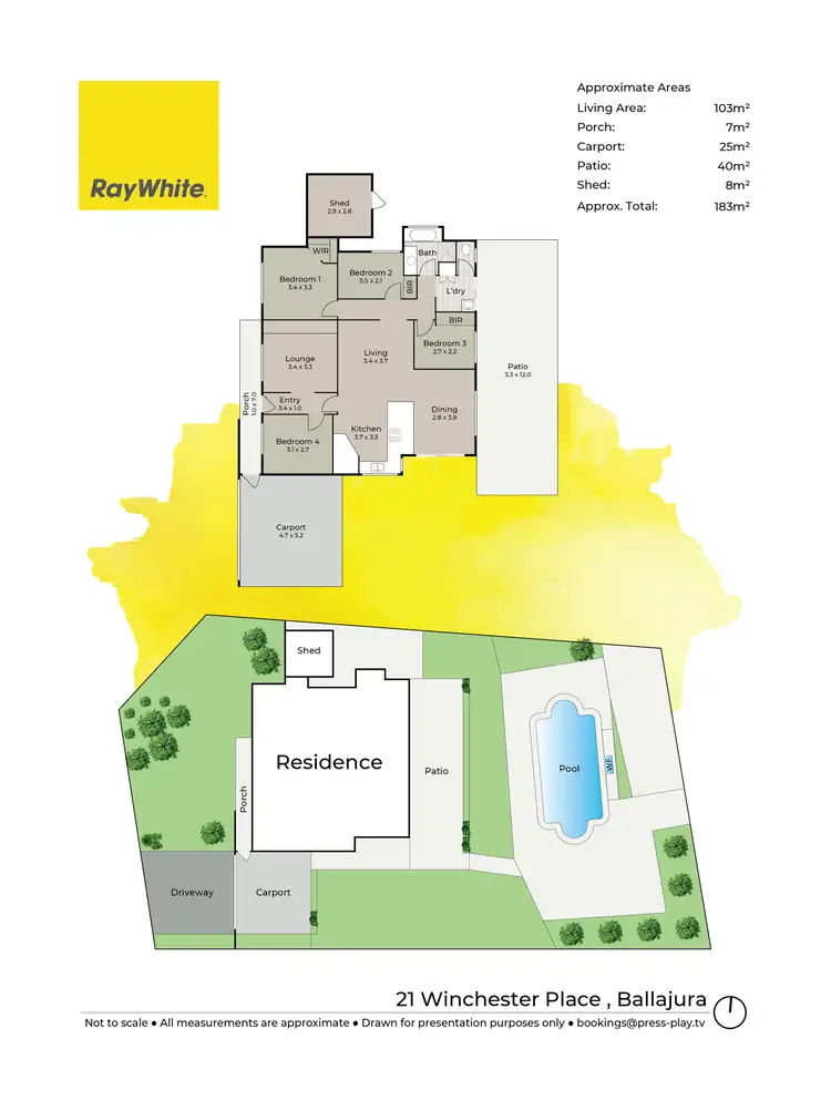 Floorplan of Homely house listing, 21 Winchester Place, Ballajura WA 6066