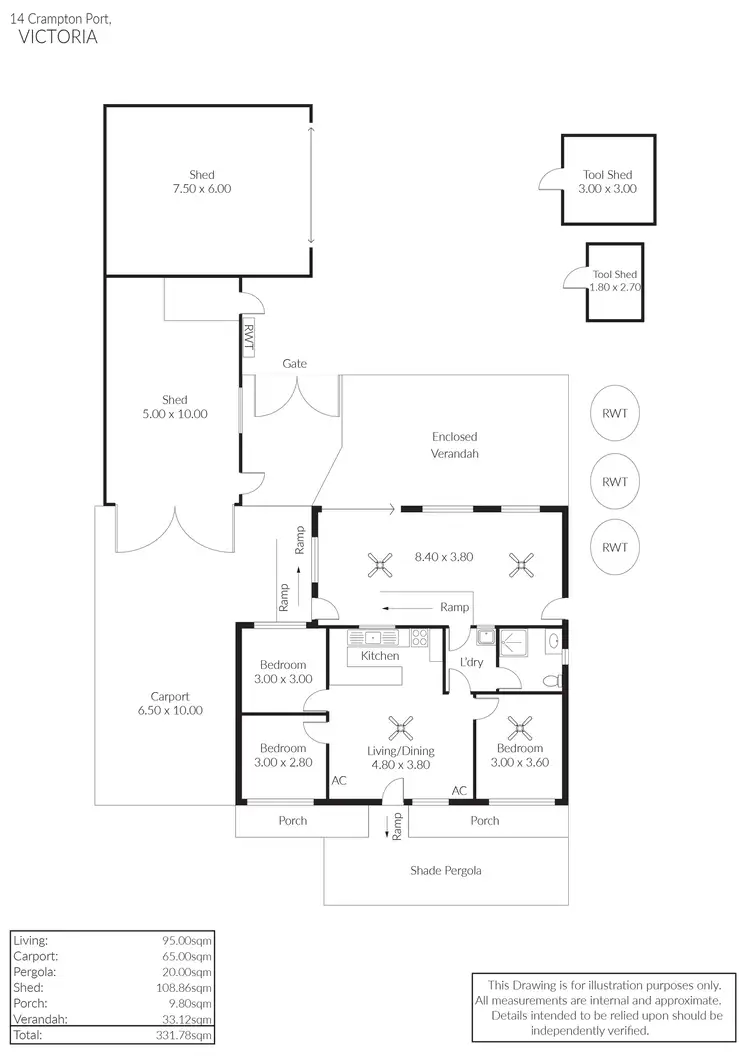 Floorplan of Homely house listing, 14 Crampton Crescent, Port Victoria SA 5573