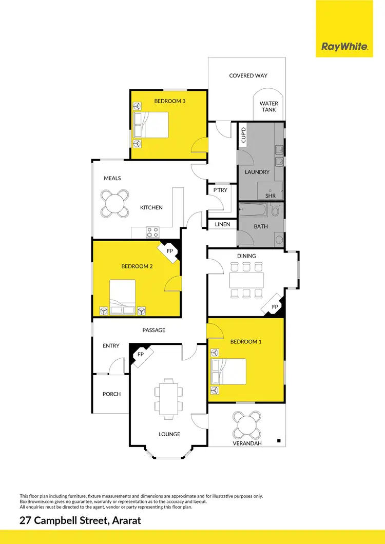 Floorplan of Homely house listing, 27 Campbell Street, Ararat VIC 3377