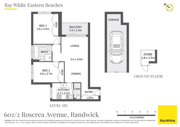 Floorplan of Homely apartment listing, 602/2 Roscrea Avenue, Randwick NSW 2031