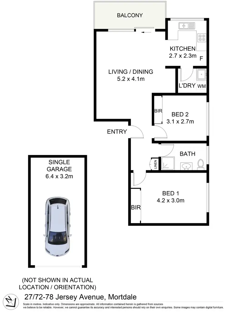 Floorplan of Homely unit listing, 27/72-78 Jersey Avenue, Mortdale NSW 2223