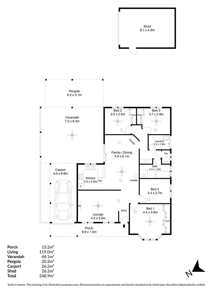 Floorplan of Homely house listing, 20 Willowbrook Boulevard, Paralowie SA 5108