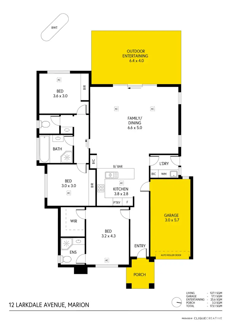 Floorplan of Homely house listing, 12 Larkdale Avenue, Marion SA 5043
