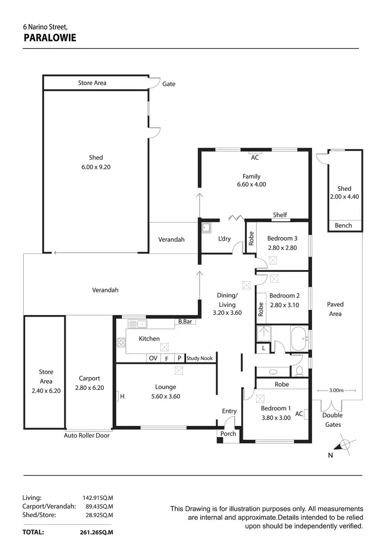 Floorplan of Homely house listing, 6 Narino Street, Paralowie SA 5108
