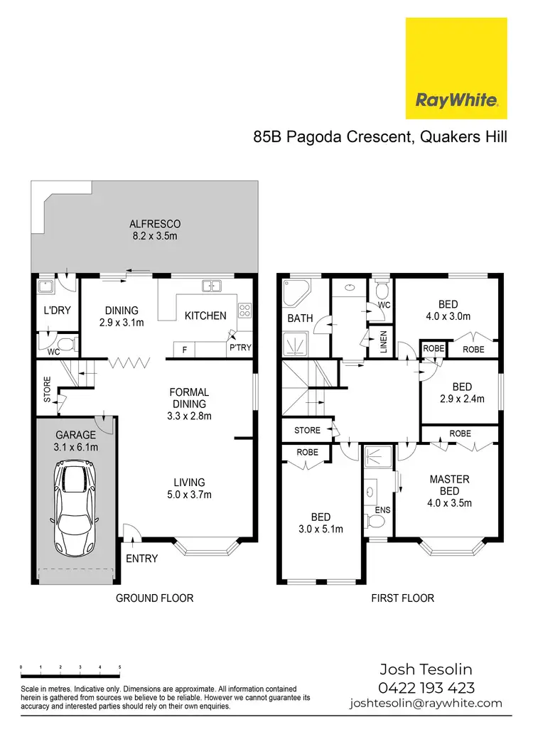 Floorplan of Homely semi-detached listing, 85B Pagoda Crescent, Quakers Hill NSW 2763