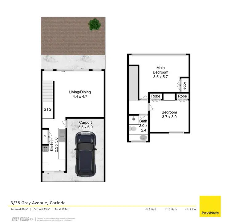 Floorplan of Homely unit listing, 3/38 Gray Avenue, Corinda QLD 4075