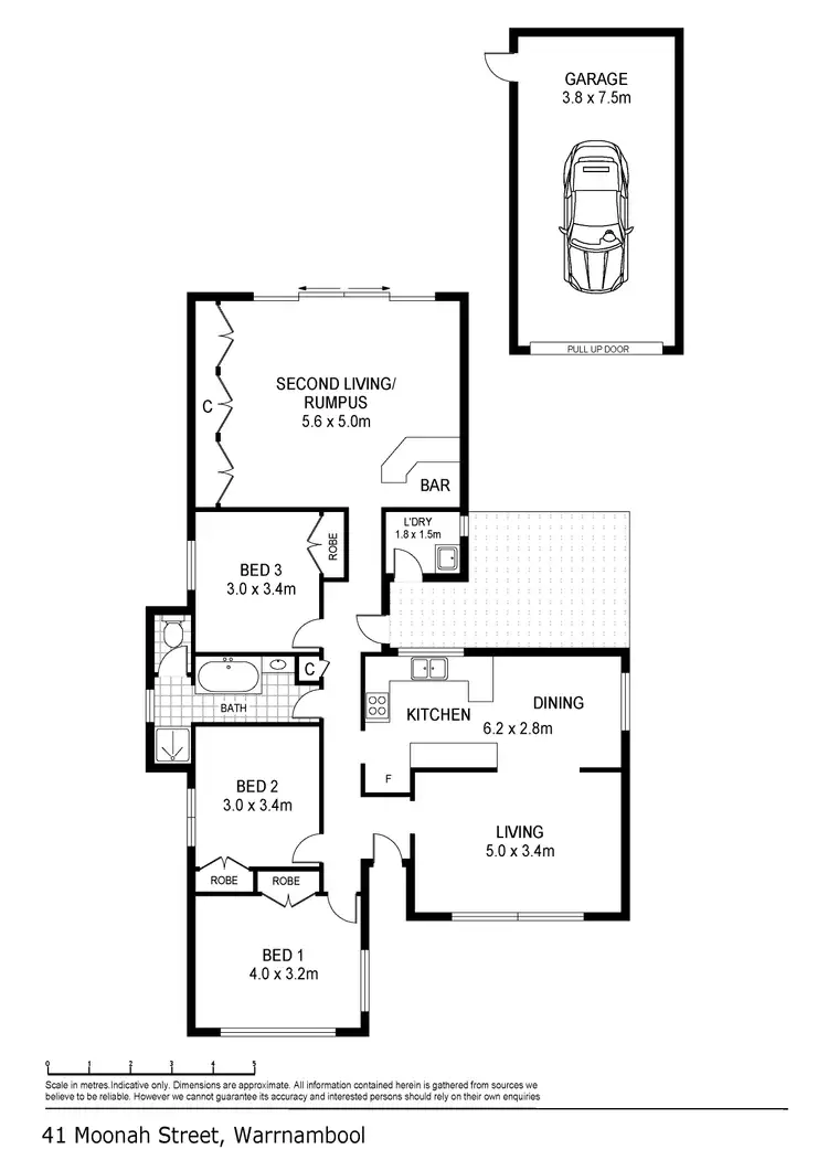 Floorplan of Homely house listing, 41 Moonah Street, Warrnambool VIC 3280