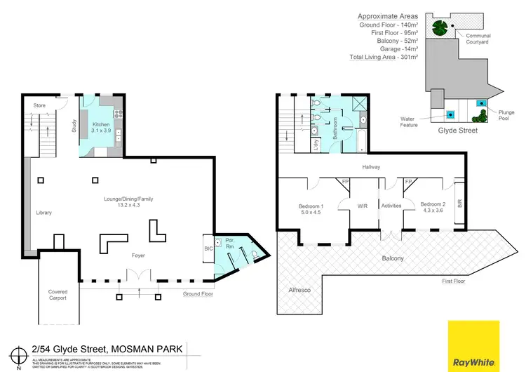 Floorplan of Homely townhouse listing, 2/54 Glyde Street, Mosman Park WA 6012