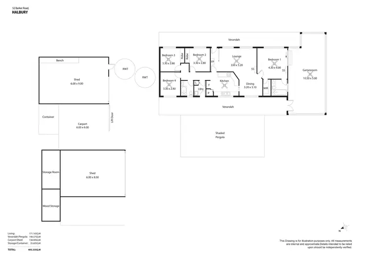 Floorplan of Homely house listing, 52 Barker Road, Halbury SA 5461