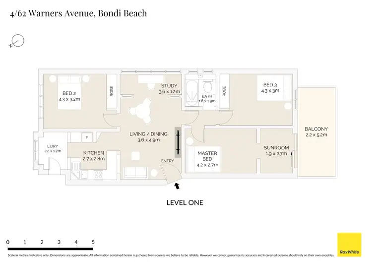 Floorplan of Homely apartment listing, 4/62 Warners Avenue, Bondi Beach NSW 2026