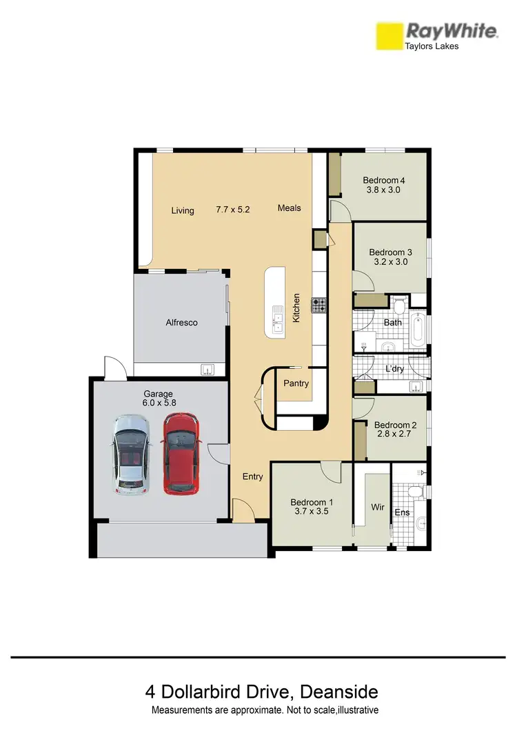 Floorplan of Homely house listing, 4 Dollarbird Drive, Deanside VIC 3336