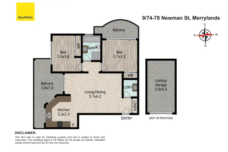 Floorplan of Homely unit listing, 9/74-78 Newman Street, Merrylands NSW 2160