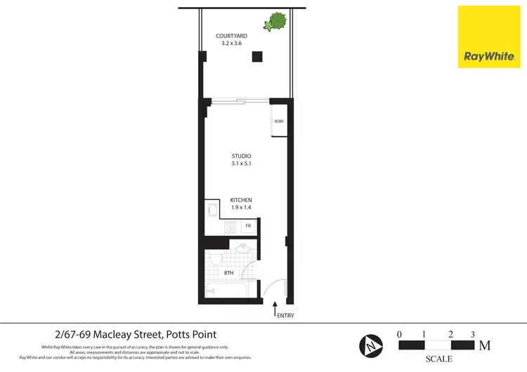 Floorplan of Homely studio listing, 2/67-69 Macleay Street, Potts Point NSW 2011