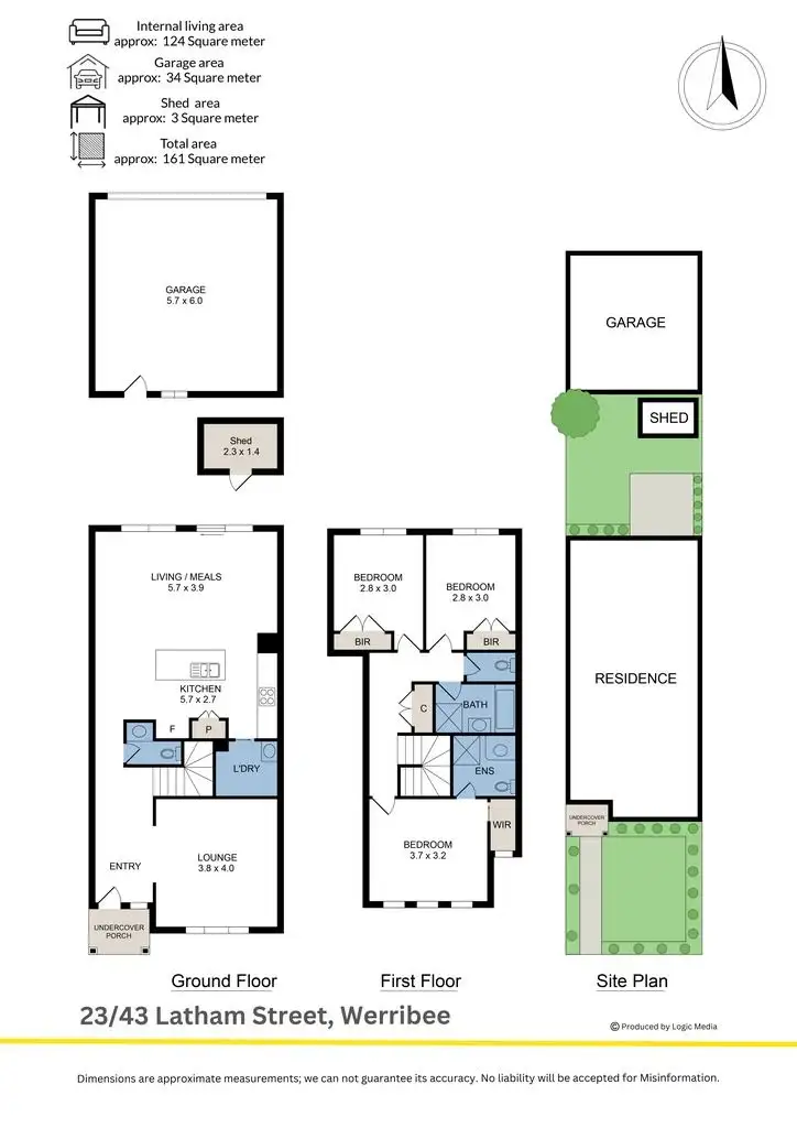Floorplan of Homely townhouse listing, 23/43 Latham Street, Werribee VIC 3030