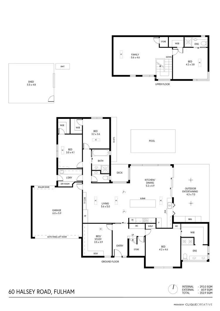 Floorplan of Homely house listing, 60 Halsey Road, Fulham SA 5024