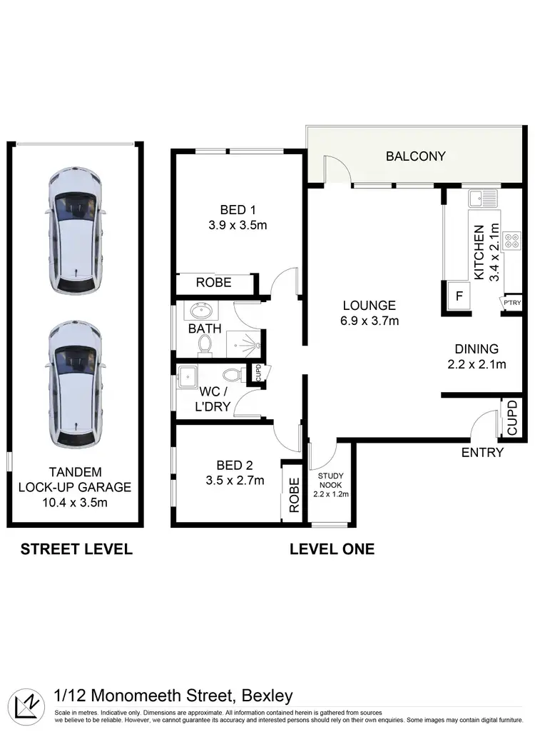 Floorplan of Homely unit listing, 1/12 Monomeeth Street, Bexley NSW 2207