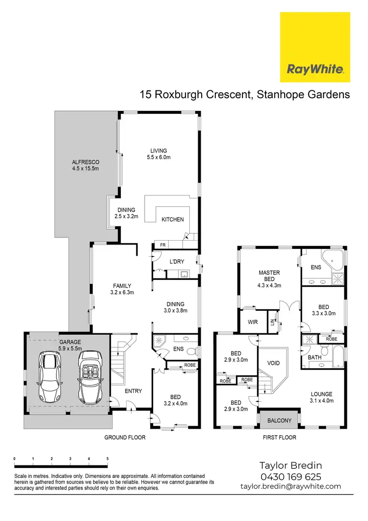 Floorplan of Homely house listing, 15 Roxburgh Crescent, Stanhope Gardens NSW 2768