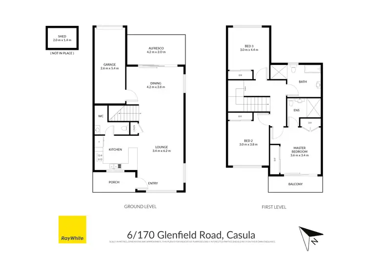 Floorplan of Homely townhouse listing, 6/170 Glenfield Road, Casula NSW 2170