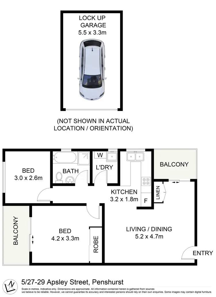 Floorplan of Homely unit listing, 5/27-29 Apsley Street, Penshurst NSW 2222