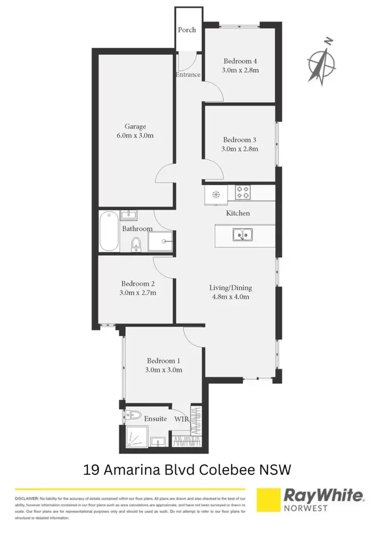 Floorplan of Homely house listing, 19 Amarina Boulevard, Colebee NSW 2761