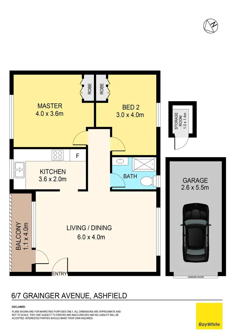 Floorplan of Homely unit listing, 6/7 Grainger Avenue, Ashfield NSW 2131