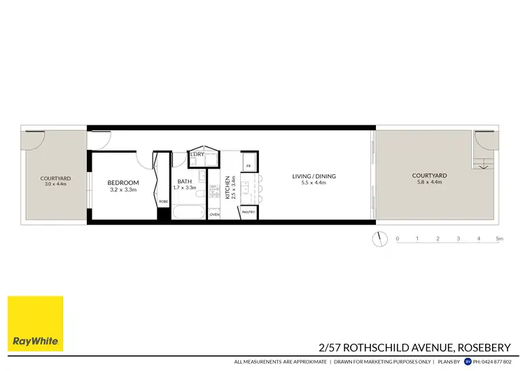 Floorplan of Homely apartment listing, 2/57 Rothschild Avenue, Rosebery NSW 2018