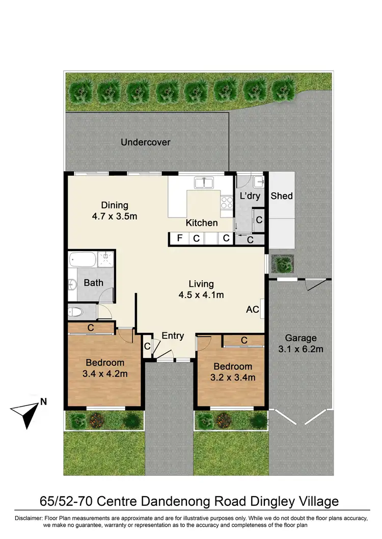 Floorplan of Homely villa listing, 65/52-70 Centre Dandenong Road, Dingley Village VIC 3172